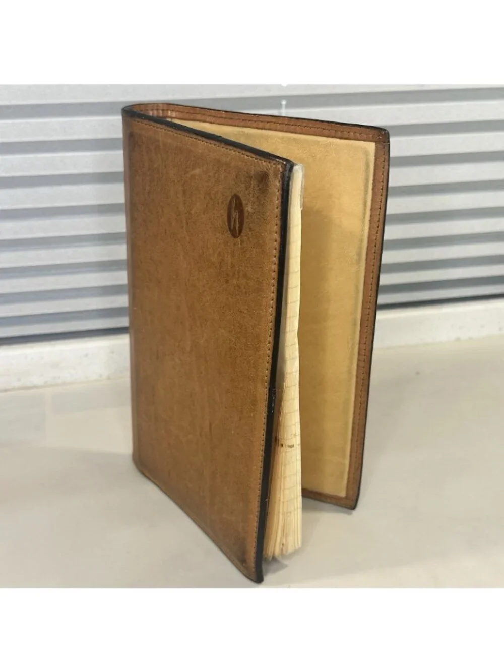 VTG Hartmann Belting Leather Writing Folio Jotter Pad w/original Pad & Pen 8.5x6
